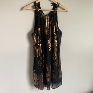 Black and Gold Formal Dress